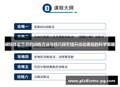 减轻体能负担的训练方法与技巧探索提升运动表现的科学策略